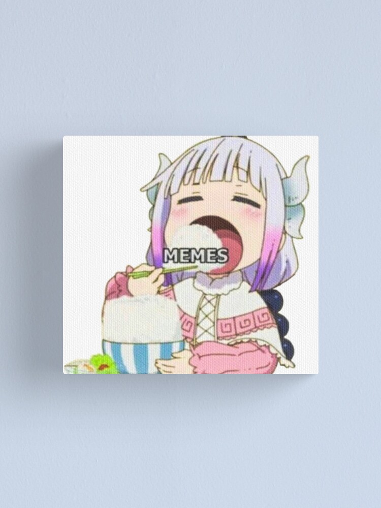 Kanna Meme Canvas Print By Dumbanimememes Redbubble