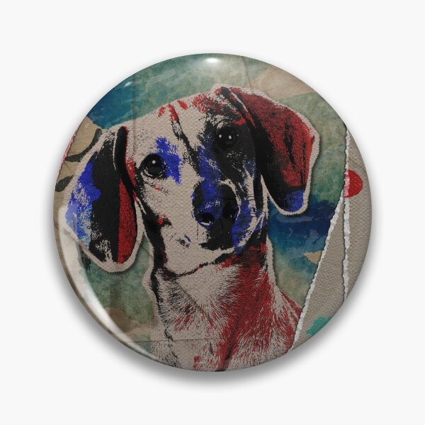 Item preview, Dachshund Abstract mixed media digital art collage  designed and sold by k9printart.