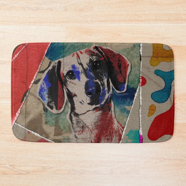 Item preview, Dachshund Abstract mixed media digital art collage  designed and sold by k9printart.