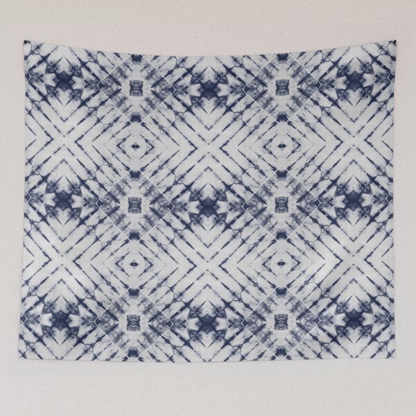 Item preview, Dark Blue Summer Tie Dye Batik Wax Tie Die Print designed and sold by paperandfrill.