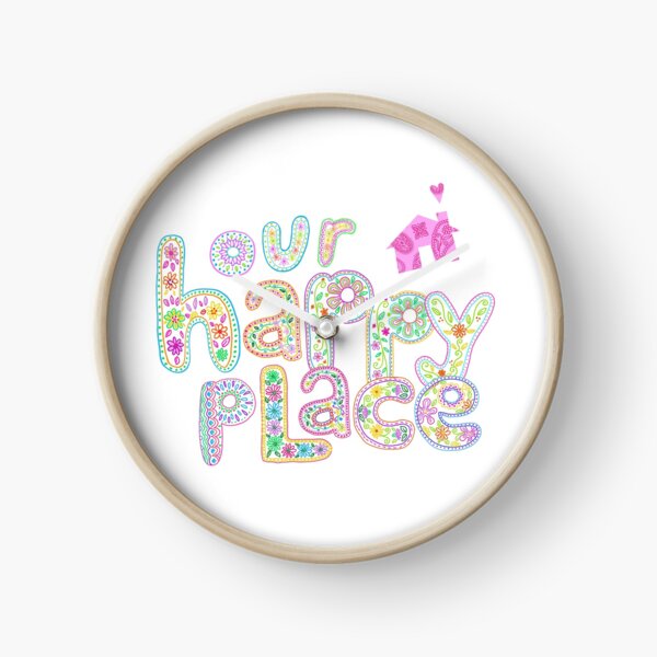 Our Happy Place Clock