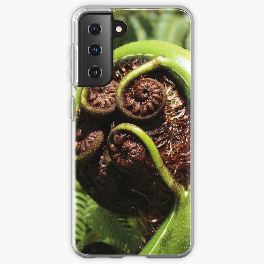 iPhone Cover Soft Line Art Ferns Phone Case Plants Gel Rubber Fern Nature Samsung Galaxy Cell Silicone Beige Tan