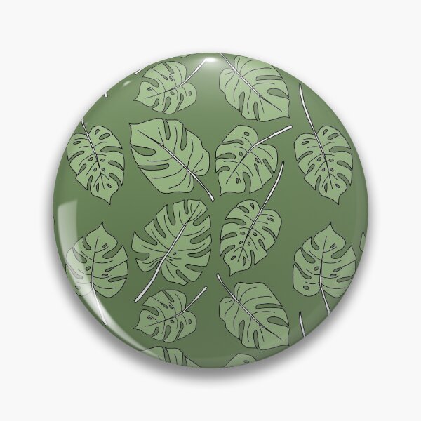 Item preview, Monstera Leaf - Green on Green Line Drawing Pattern  designed and sold by hellocando.