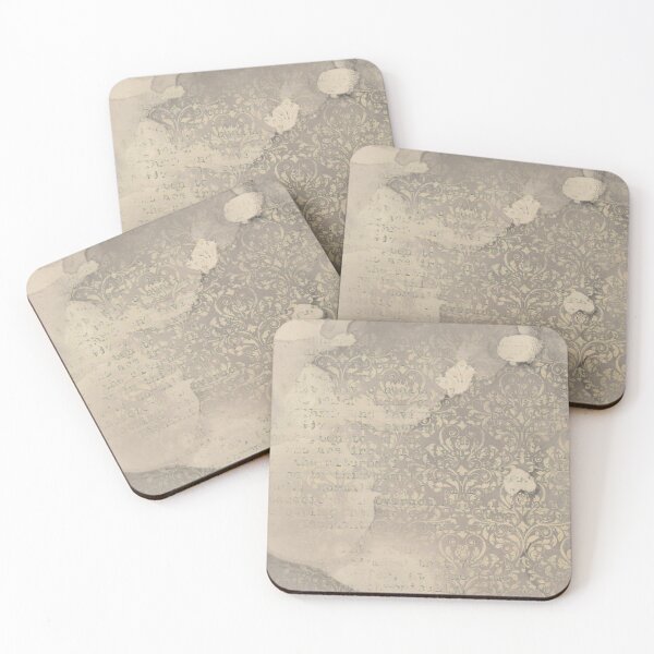 Item preview, Vintage Retro Writing Distressed Ephemera Floral Pattern  designed and sold by digitalvintage.