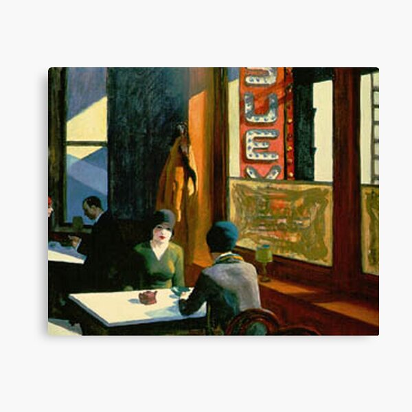 AMERICAN ARTIST. Edward Hopper. Chop Suey. Canvas Print