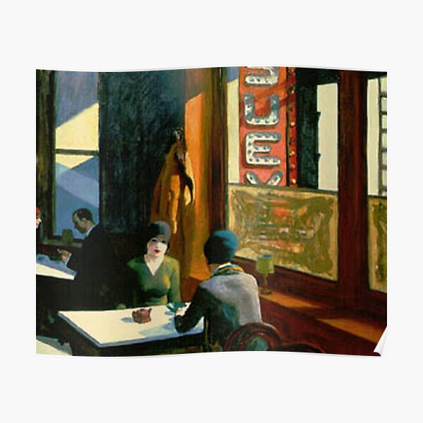 AMERICAN ARTIST. Edward Hopper. Chop Suey. Poster
