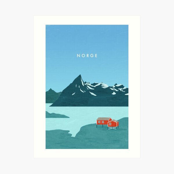 Norway travel poster Art Print