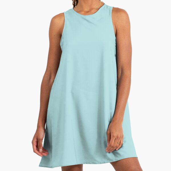 elegant light blue dress Light Blue Halter Neck Glitter Dress main image 0