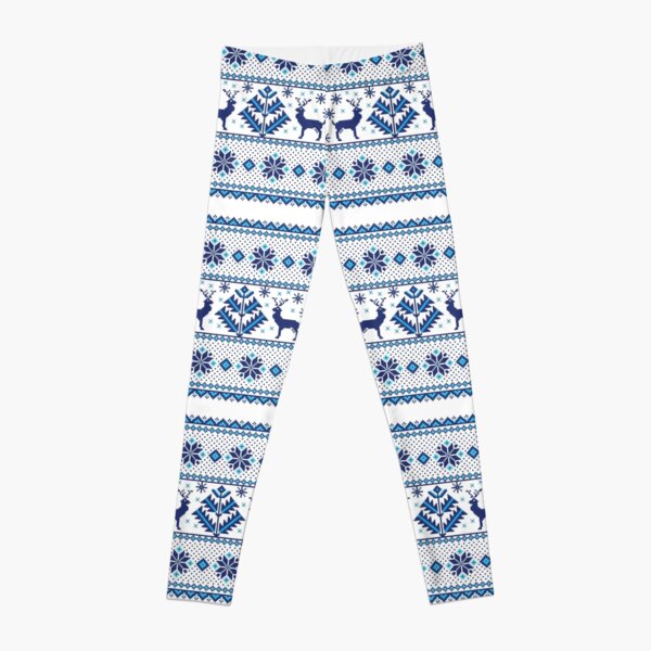 Scandinavian style Nordic ornament. Leggings