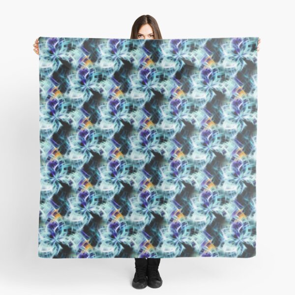 Swirling Shades Of Blue Abstract Scarf