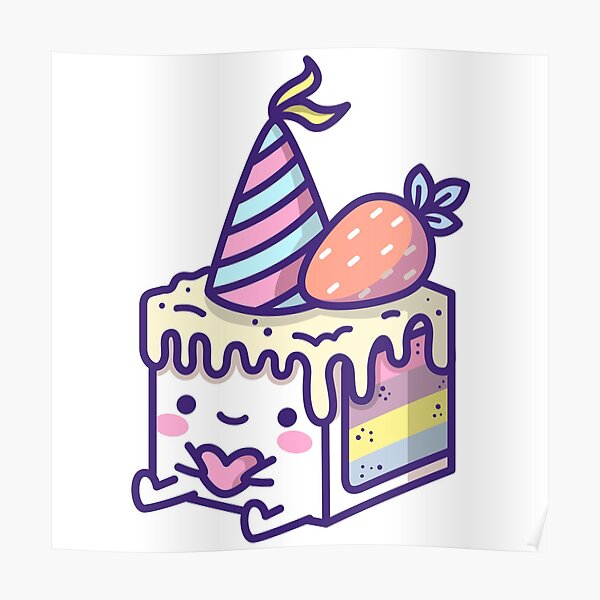 Cute Cake Wall Art Redbubble