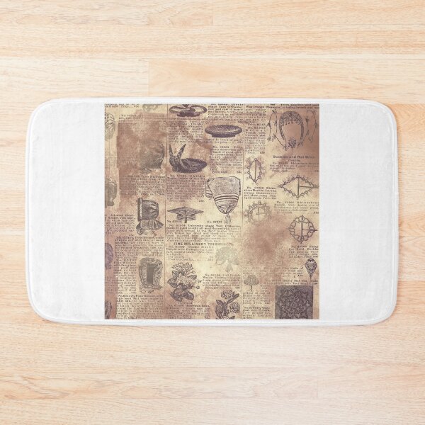 Item preview, Vintage Retro Writing Distressed Ephemera Floral Pattern designed and sold by digitalvintage.