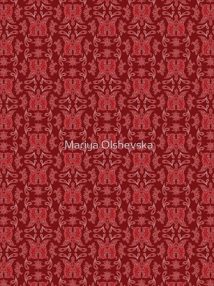 Burgundy + Red Slavinc Patterns by OzureFlame