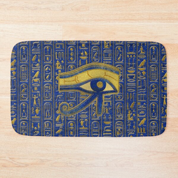 Item preview, Gold Egyptian Eye of Horus - Wadjet Lapis Lazuli designed and sold by k9printart.