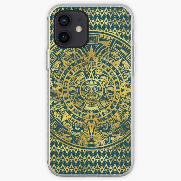 Gold Aztec Inca Mayan Calendar iPhone Soft Case