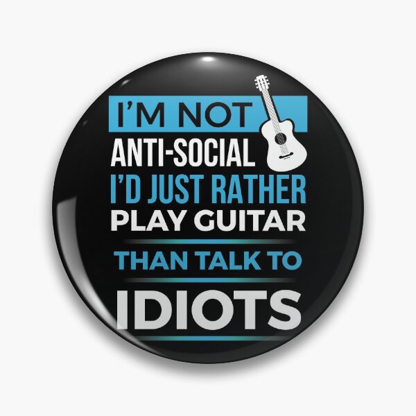 Item preview, Guitar - I'm Not Anti-Social I'd Just Rather Play Guitar product designed and sold by EstelleStar.