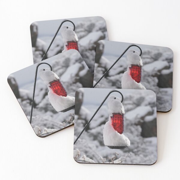 Item preview, Snow Partially Covers a Hummingbird Feeder designed and sold by MomentofPercep.