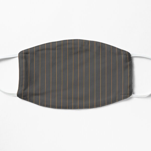 Gray and Orange Pinstripes Mask