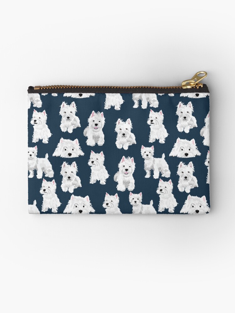 Thumbnail 1 of 4, Zipper Pouch, Westie designed and sold by ArtofACoonhound.