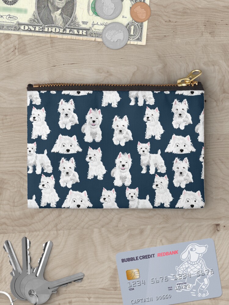 Thumbnail 3 of 4, Zipper Pouch, Westie designed and sold by ArtofACoonhound.