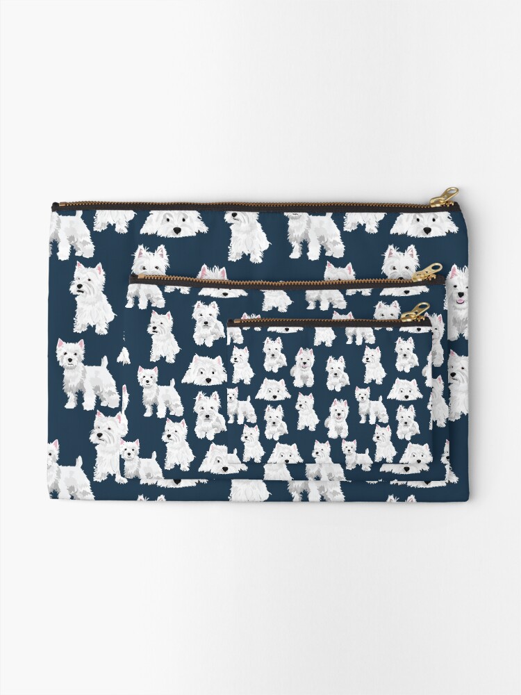 Thumbnail 2 of 4, Zipper Pouch, Westie designed and sold by ArtofACoonhound.