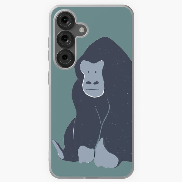 Ilustración de gorila de montaña | Espalda plateada Funda blanda para Samsung Galaxy