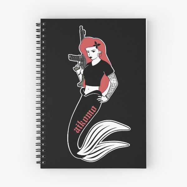 Item preview, Mermaid Pinup with Gun designed and sold by aikomo.