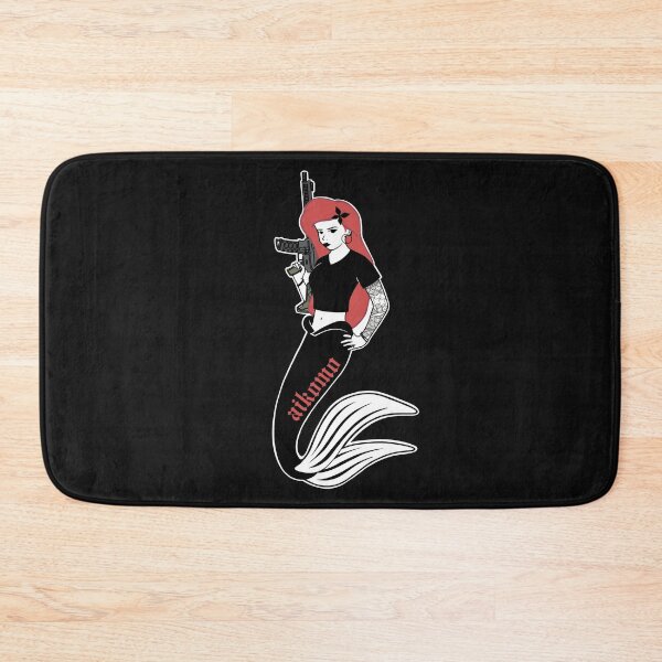 Item preview, Mermaid Pinup with Gun designed and sold by aikomo.