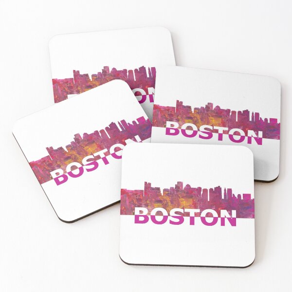 Item preview, Boston Massachusetts Skyline Silhouette Strong with Text  designed and sold by artshop77.
