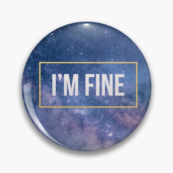 Item preview, Aurora I’m fine minimalist design face mask designed and sold by Tropical Blood.