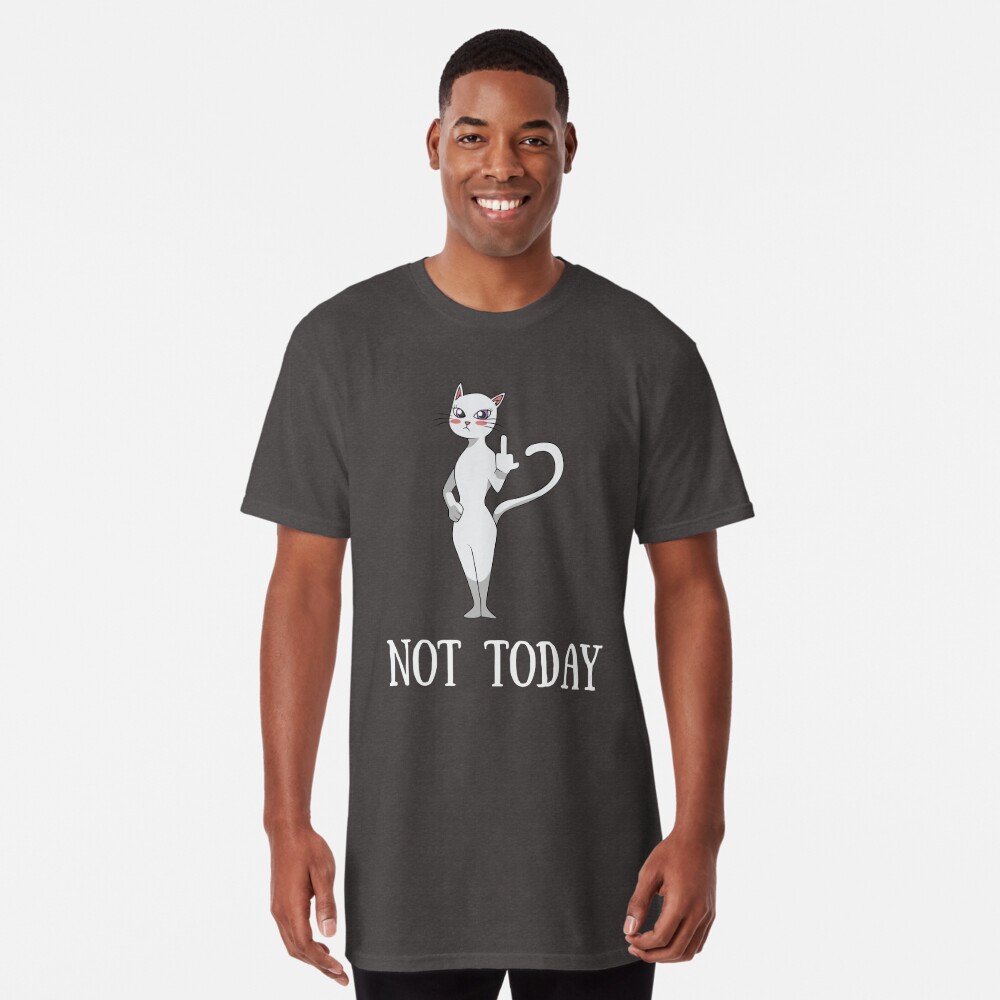 Not Today! Cute rude Middle Finger Cat Lady Gifts' Men's T-Shirt