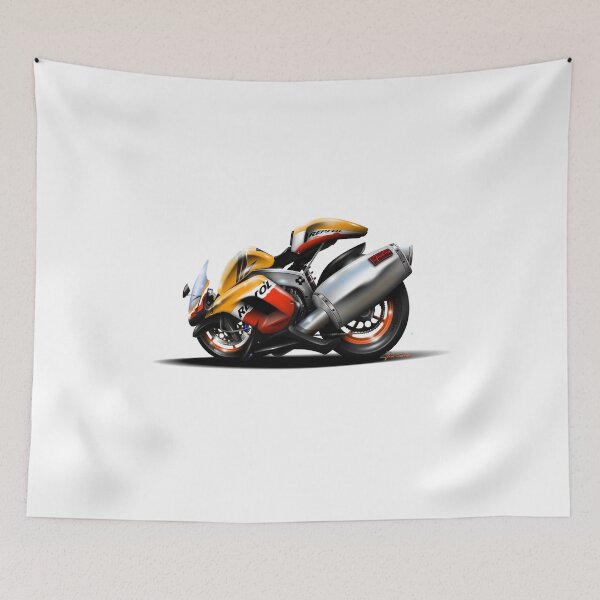 Item preview, supermoto cartoon designed and sold by KiuraDesigns.