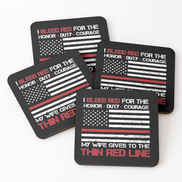 Item preview, Thin Red Line Family Flag   American Flag Proud Firefighter Wife designed and sold by Orange Pieces.
