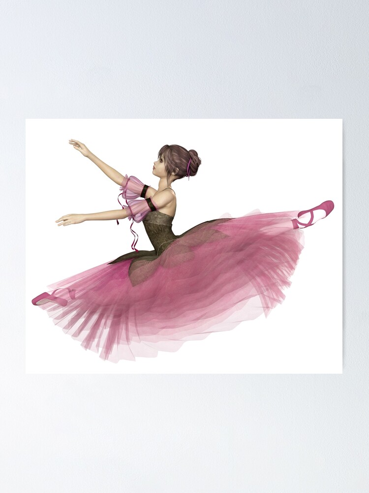 Pink Flower Leaping" Poster by algoldesigns | Redbubble