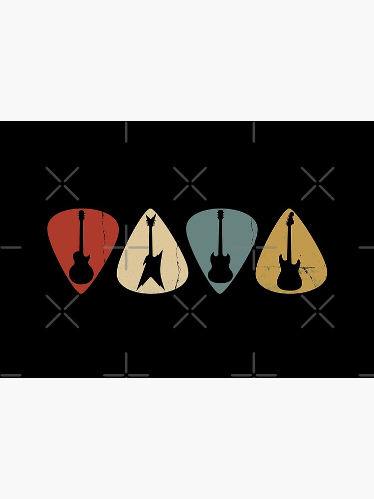 Guitar Pick Retro Electric Silhouette by playloud