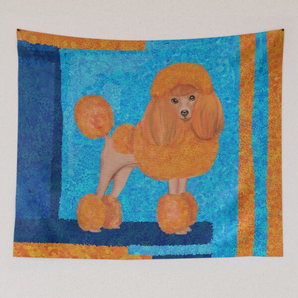 Item preview, Fun whimsical Orange Toy Poodle designed and sold by k9printart.