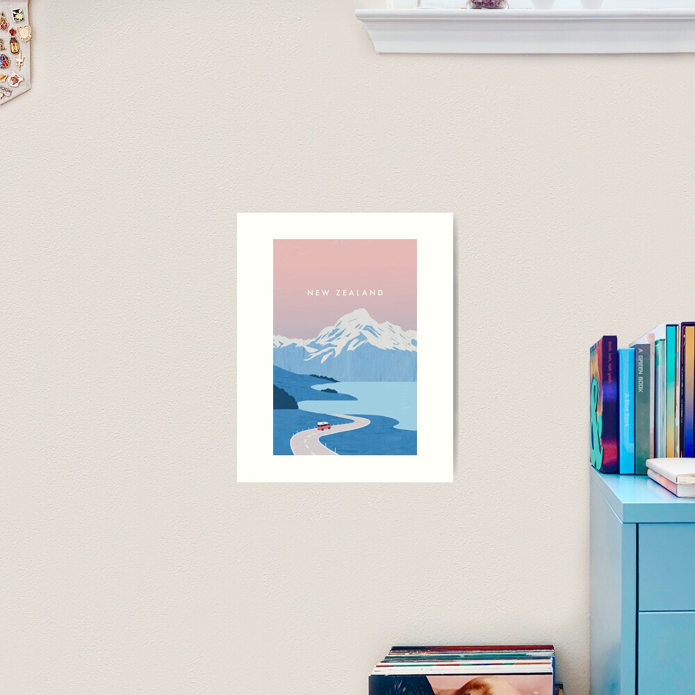 New Zealand travel poster Art Print