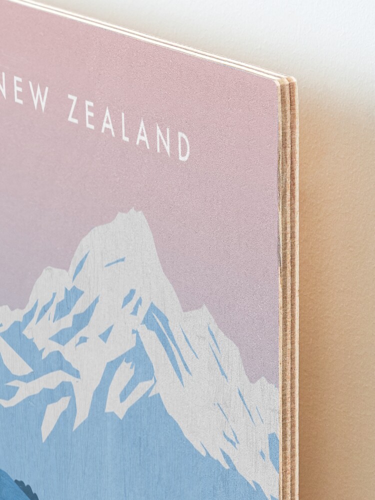 Alternate view of New Zealand travel poster Mounted Print