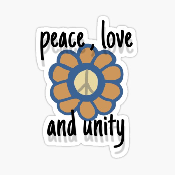30-124 Teach Peace love friendship be kind unity Window vinyl decal 