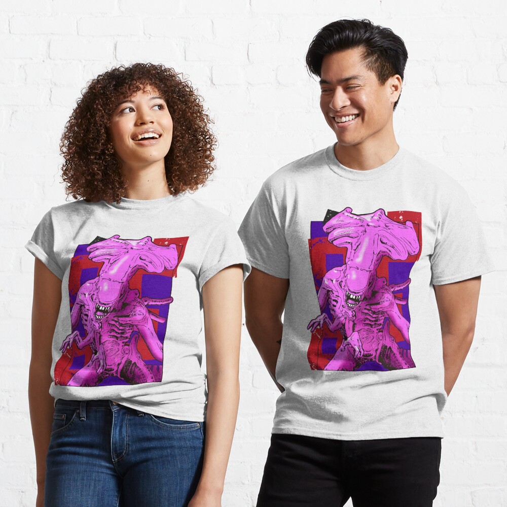 Pink Alien Queen achoprop logo Camiseta clásica