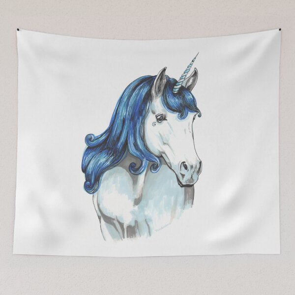 Item preview, Blue unicorn designed and sold by Pendientera.