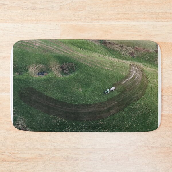 Item preview, Smiley face made with a tractor on a field designed and sold by MarioGuti.