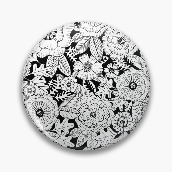 Item preview, BLACK AND WHITE FLORAL designed and sold by Kristin Juchs.