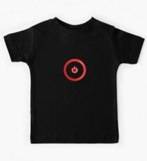 Red Power Button Kids Tee