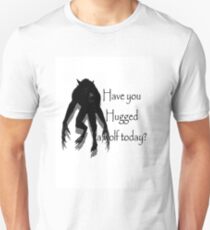 Have You Hugged a Wolf (with white background) Unisex T-Shirt