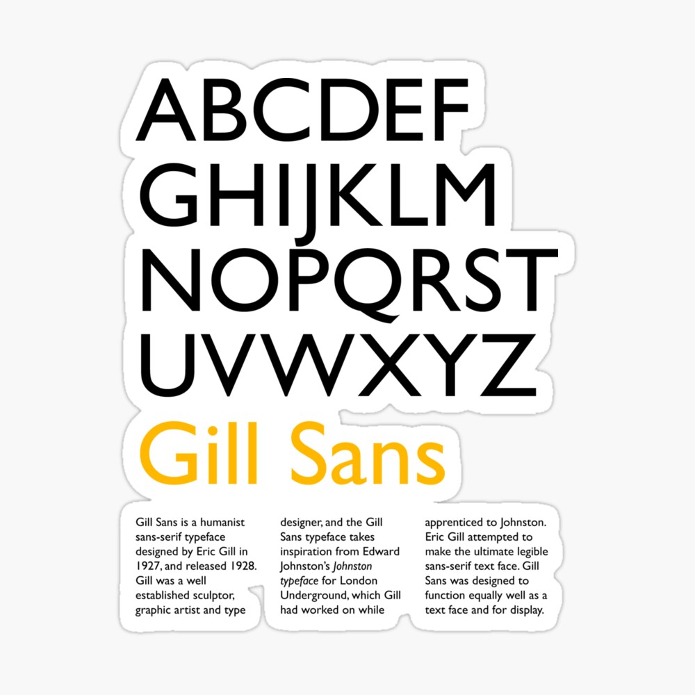 getting gill sans font
