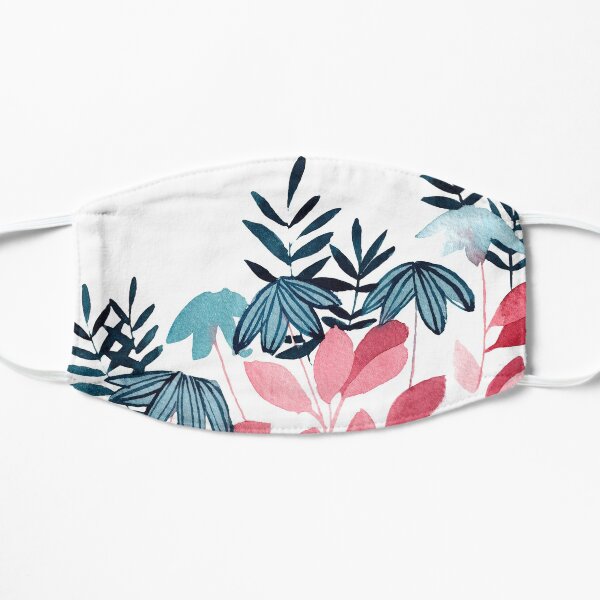 Loose Nature Floral Watercolor Pattern | Painted Natural Flower Design Mask