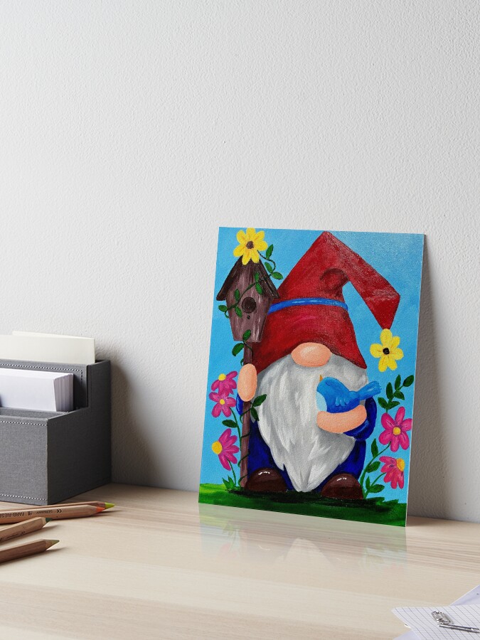 Gnome Print Gnome Art Cute Art Children's Art 8x10 Art Print 