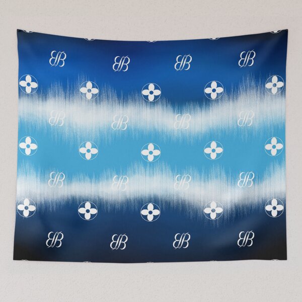 Item preview, BB Logo Flower Design on Shades of Blue designed and sold by ByJezie.
