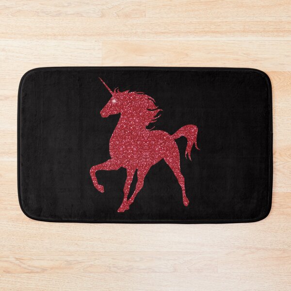 Item preview, Red Faux Glitter Magical Unicorn designed and sold by Atteestude.